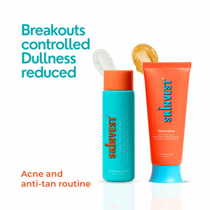 Two skincare products with 'skinvest' branding on a white background.