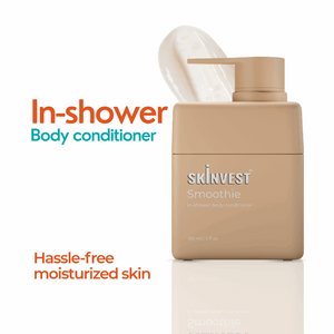 Skinvest Smoothie in-shower body conditioner on a white background