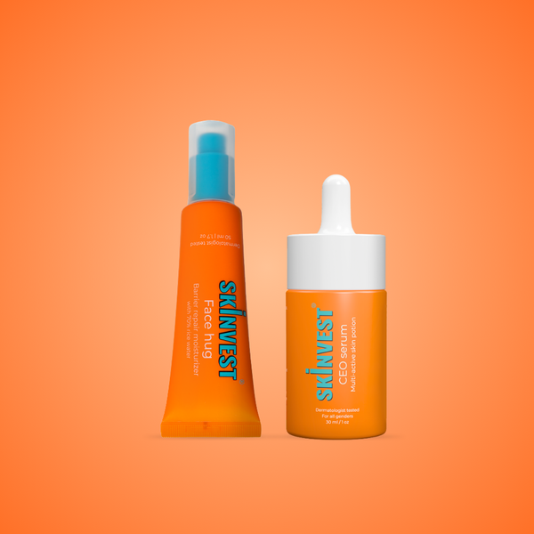 Skinvest Glow and Repair duo with CEO Serum and Face Hug Moisturizer 