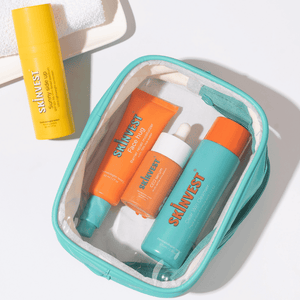 Skinvest 4-Step Daily Skincare Routine with cleanser, serum, moisturizer, and sunscreen