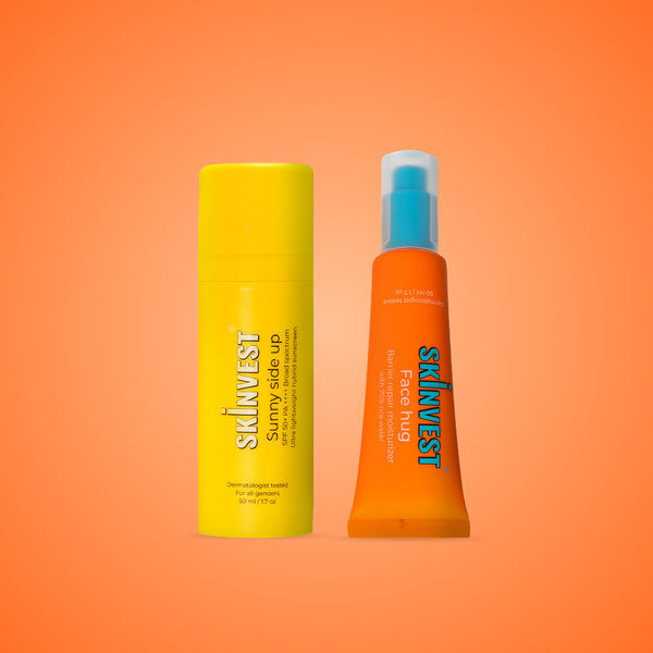 Skinvest Nourished and Protected combo with Face Hug Moisturizer and Sunny Side Up Sunscreen