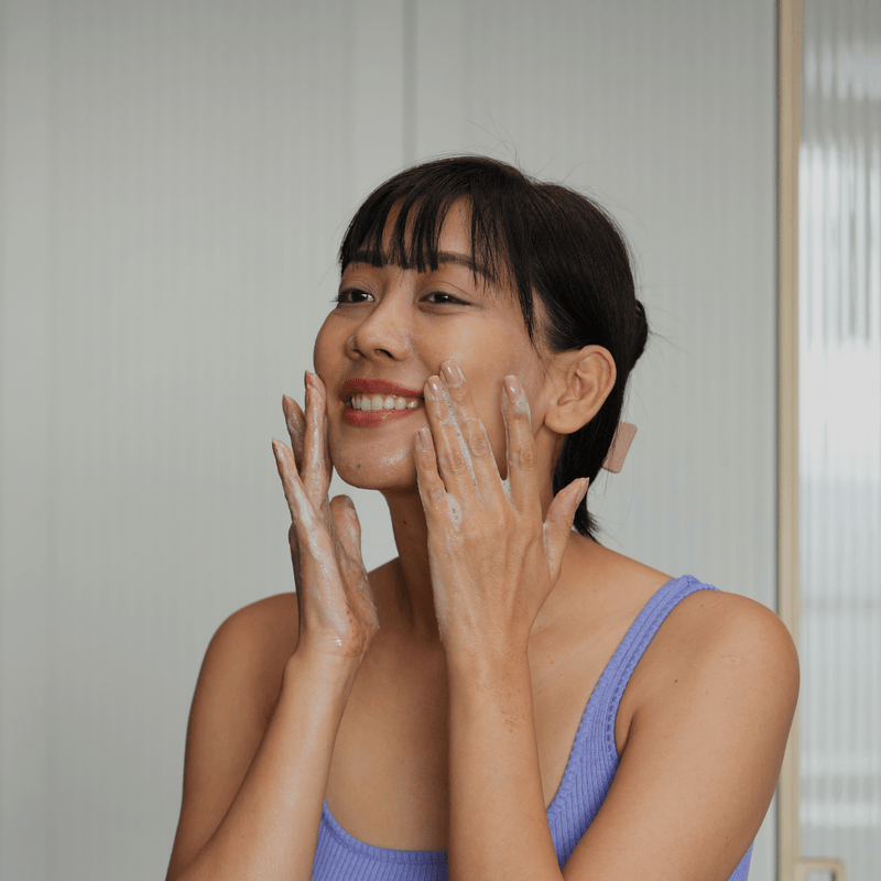 4 steps AM skincare routine
