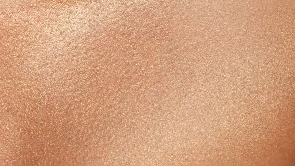Close-up of beige skin texture
