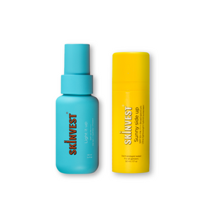 Skinvest Summer Face and Body Saviour combo with Sunny Side Up Sunscreen and Light It Up Mist