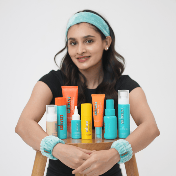 Face wash head wrap with absorbent wrist bands to prevent water drips