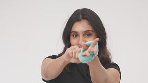 Cute head wrap and wrist bands set for women skincare routine